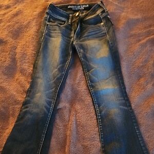 American Eagle Size 2 Reg Outfitters Blue Flare & Wide Leg Jeans
